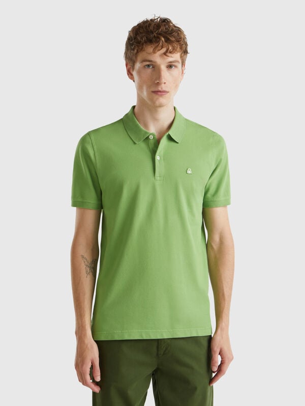 Polo verde oliva slim fit Uomo