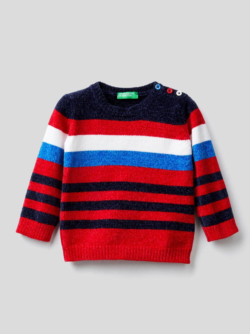 Pullover aus Chenille mit Streifen image number 1
