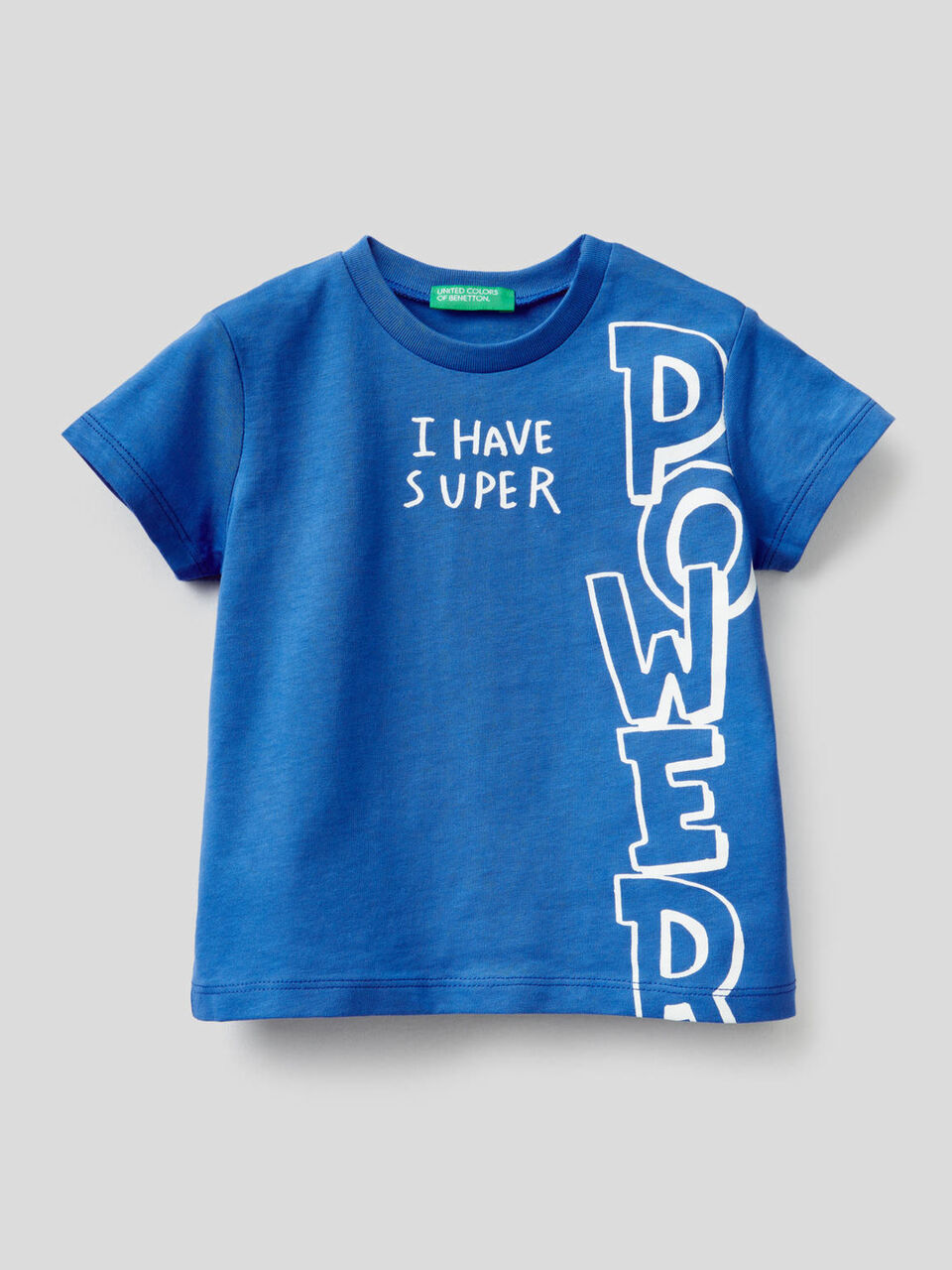 T-shirt in cotone con slogan image number 1