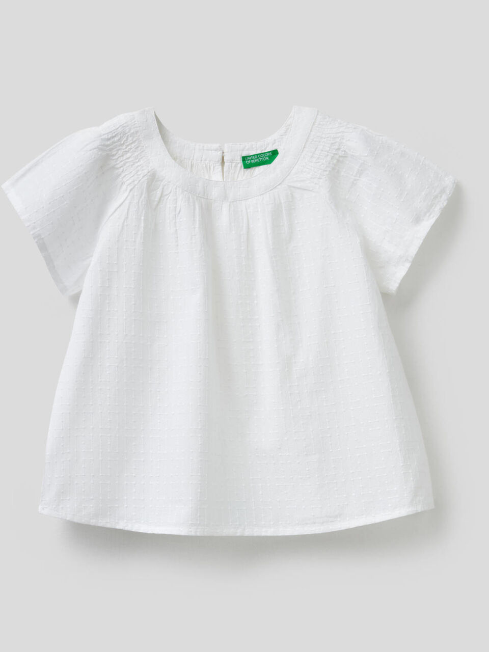 Embroidered blouse in 100% cotton image number 1