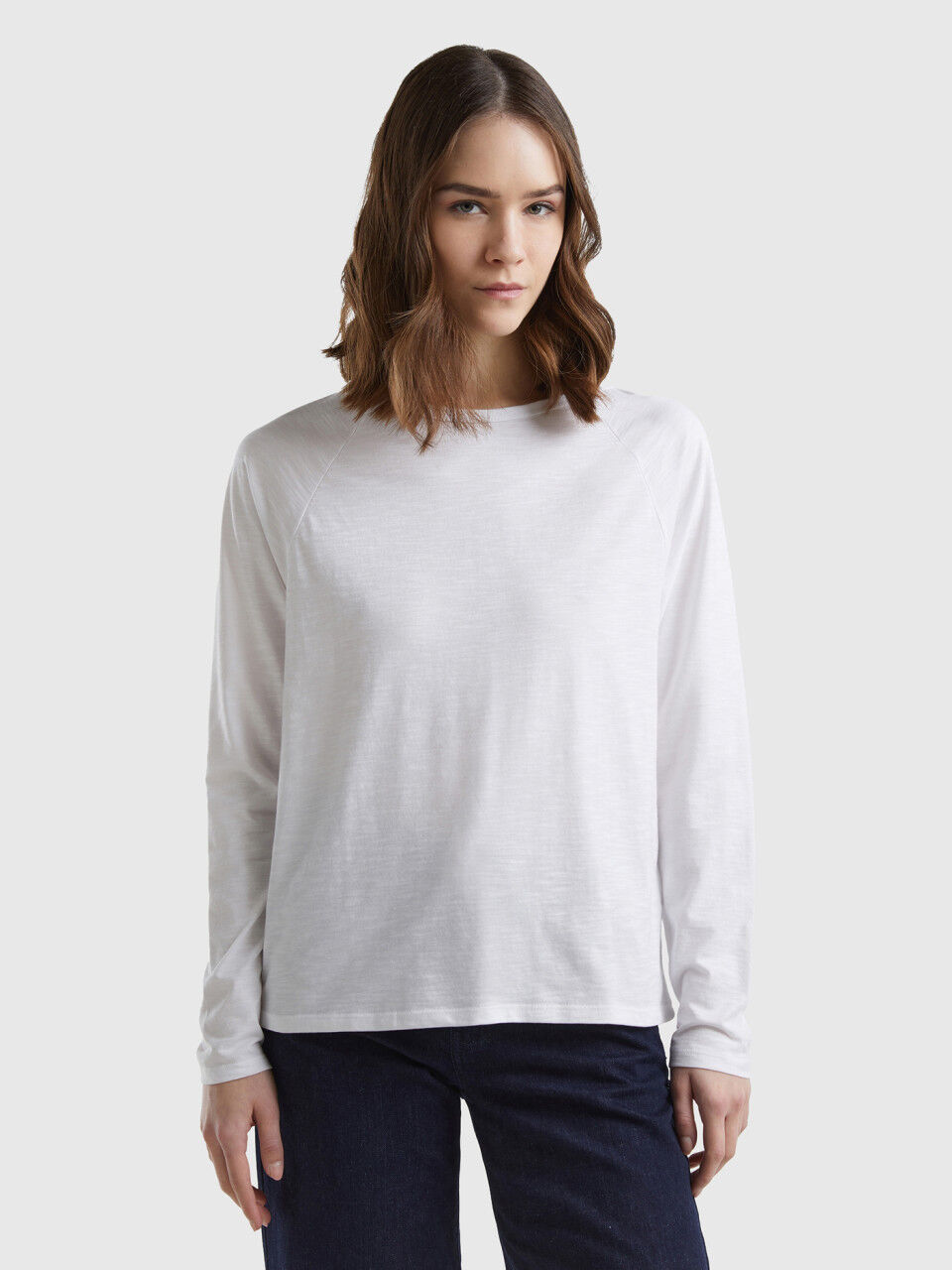 Benetton magliette discount manica lunga