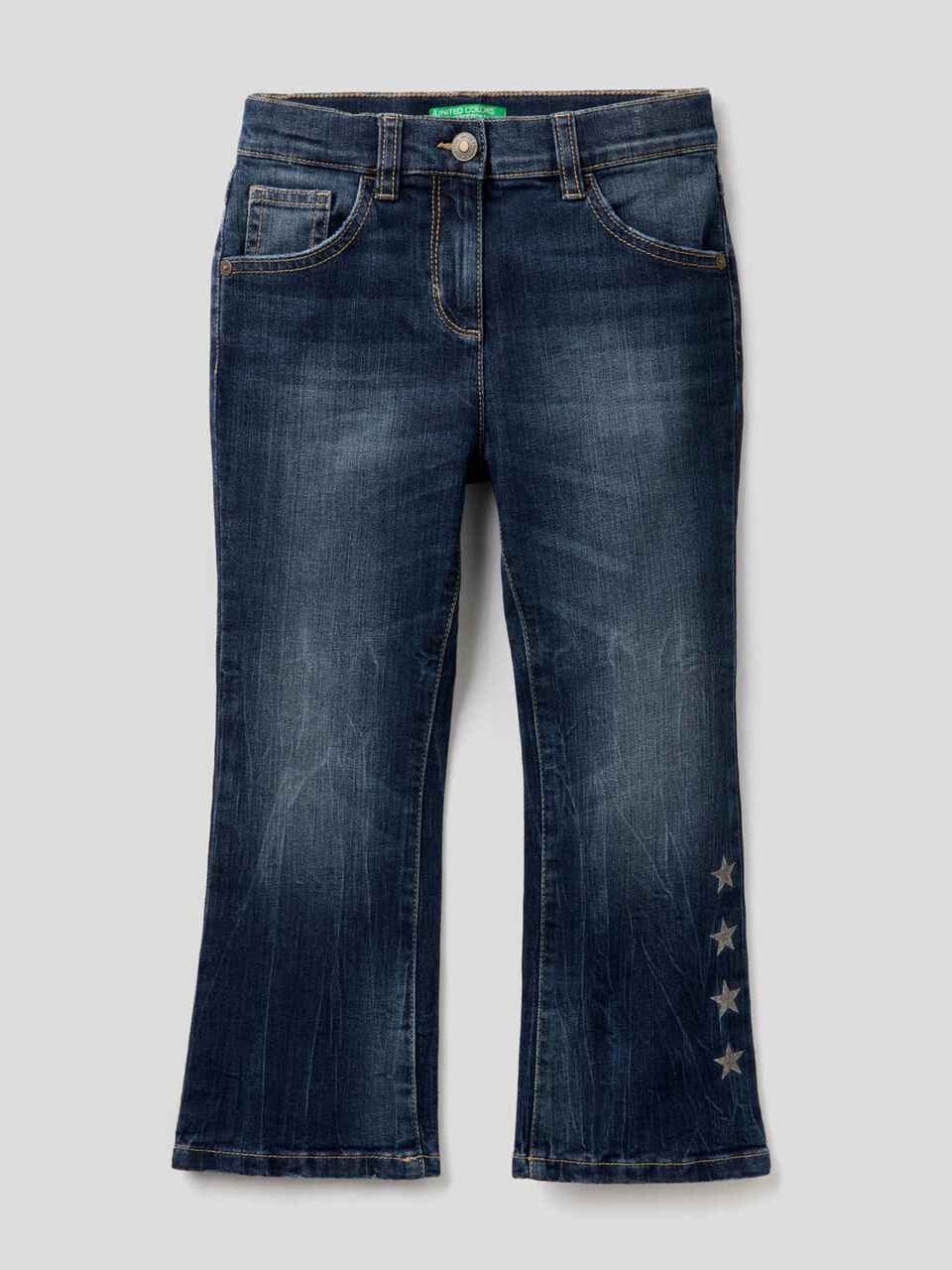 Flared jeans in stretch cotton image number 1