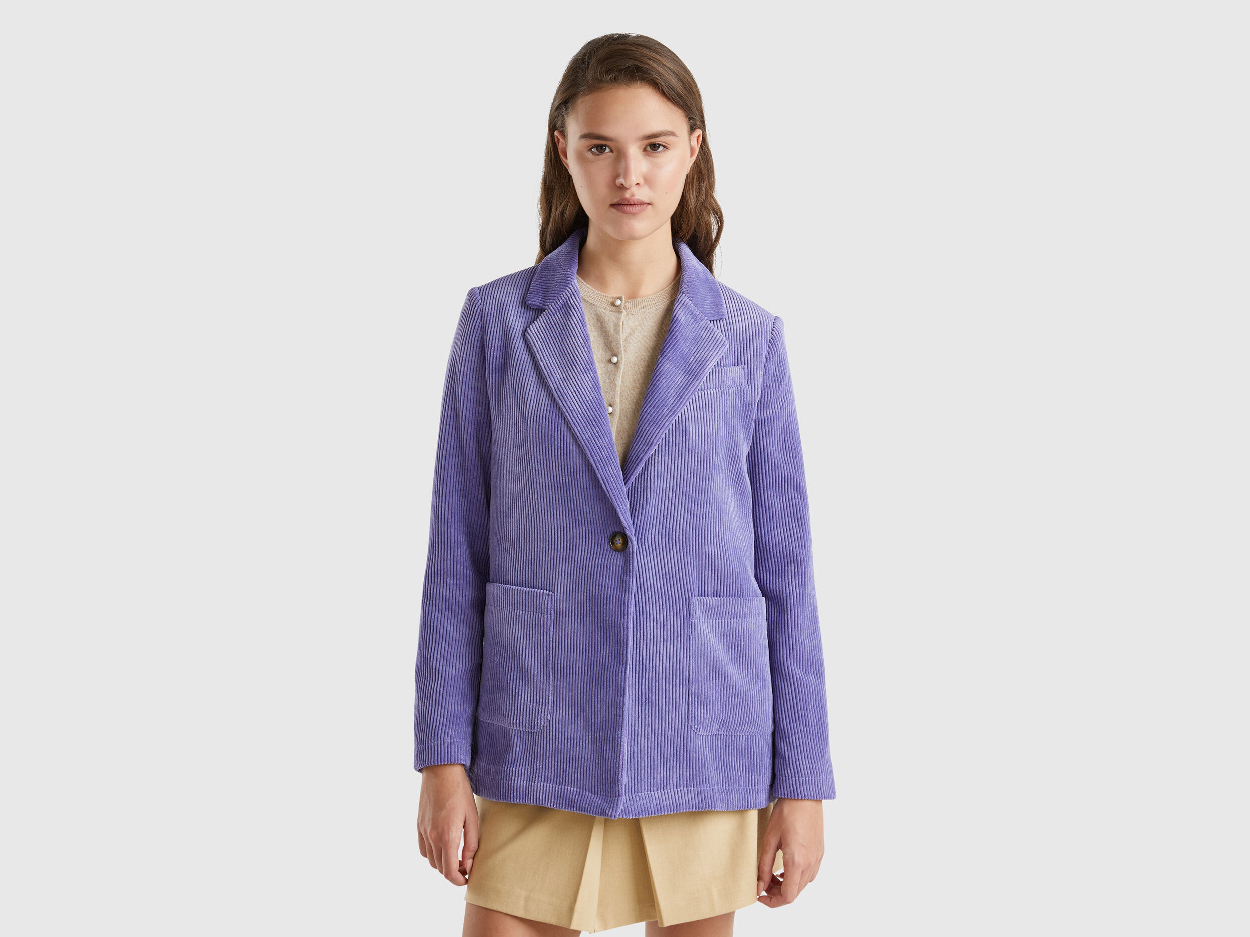 Corduroy blazer Purple Benetton