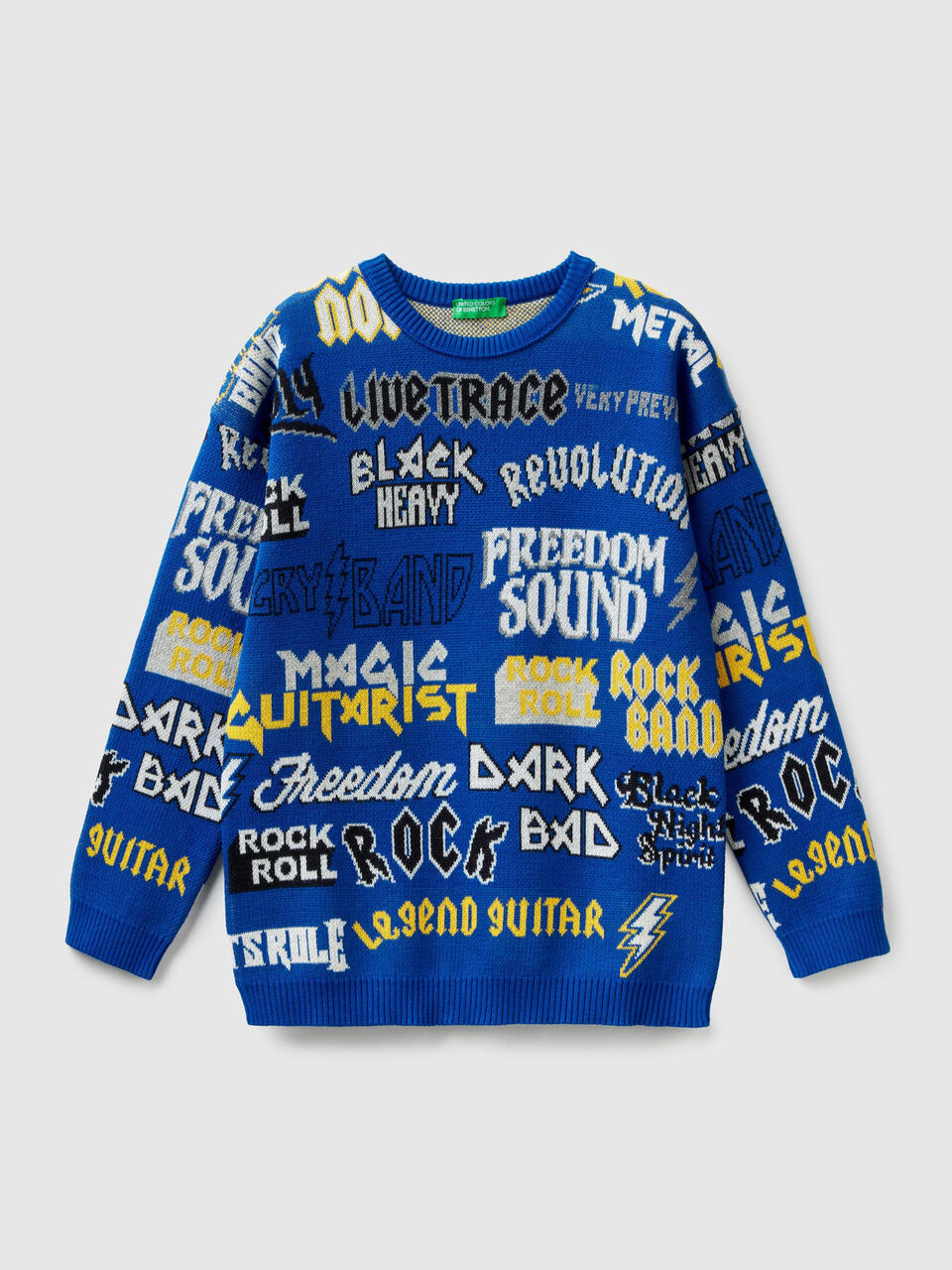 Cotton sweater with graphics image number 1