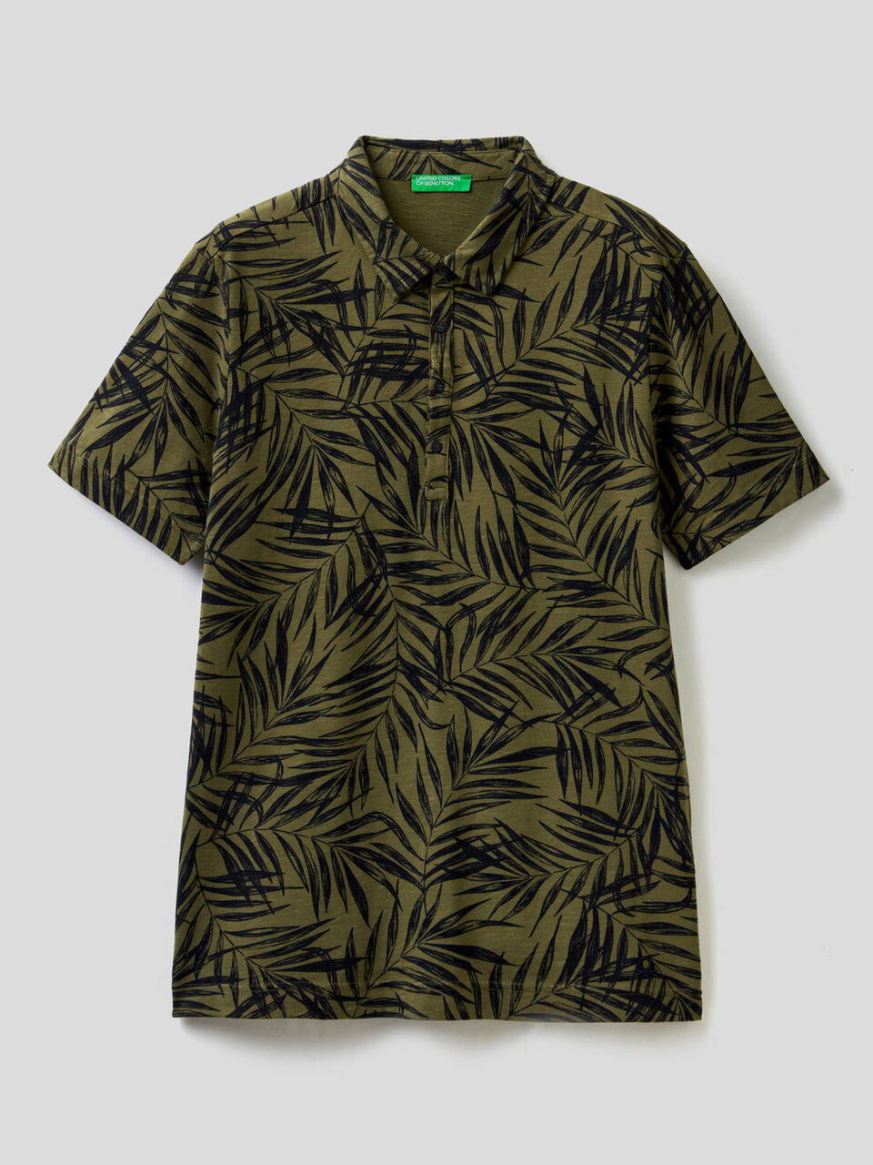 Gemustertes Poloshirt 100% Baumwolle image number 1