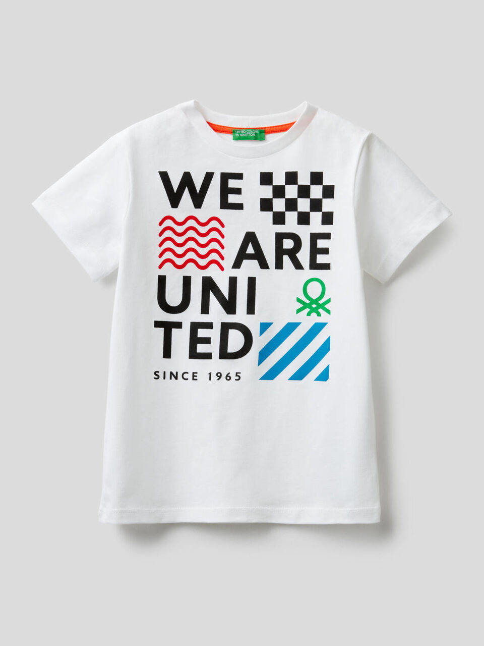 T-shirt in cotone con slogan image number 1