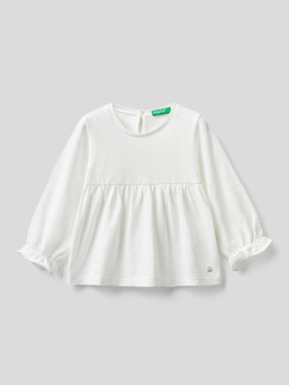 Bluse aus 100% Bio-Baumwolle mit Rüsche image number 1
