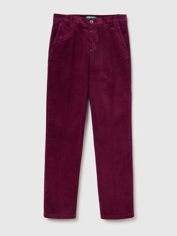 Chinos aus Stretch-Samt Damen