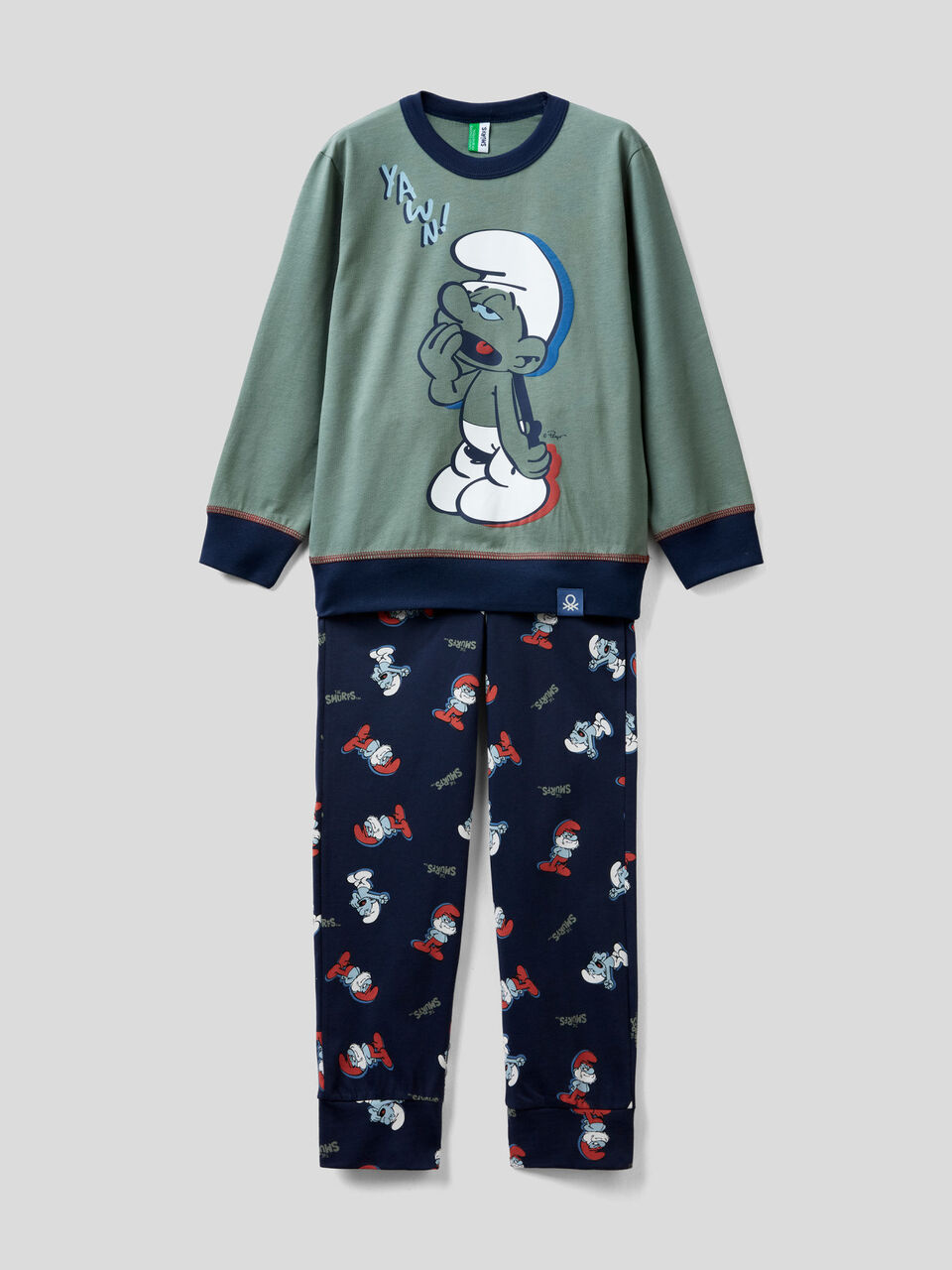 100% cotton Smurfs pyjamas image number 1