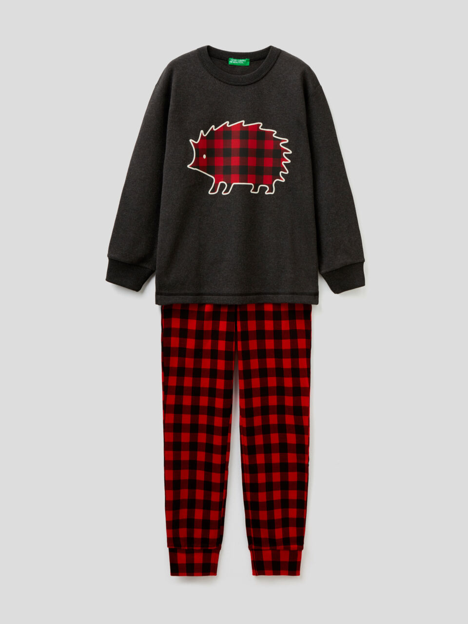 Pyjamas in pure cotton with hedgehog image number 1