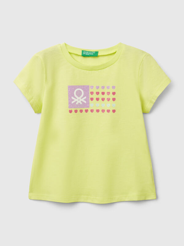 T-shirt with glitter print Junior Girl