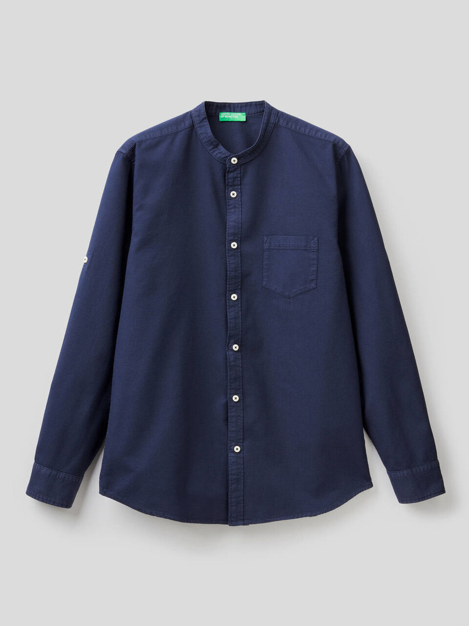 Slim fit shirt with Mandarin collar image number null