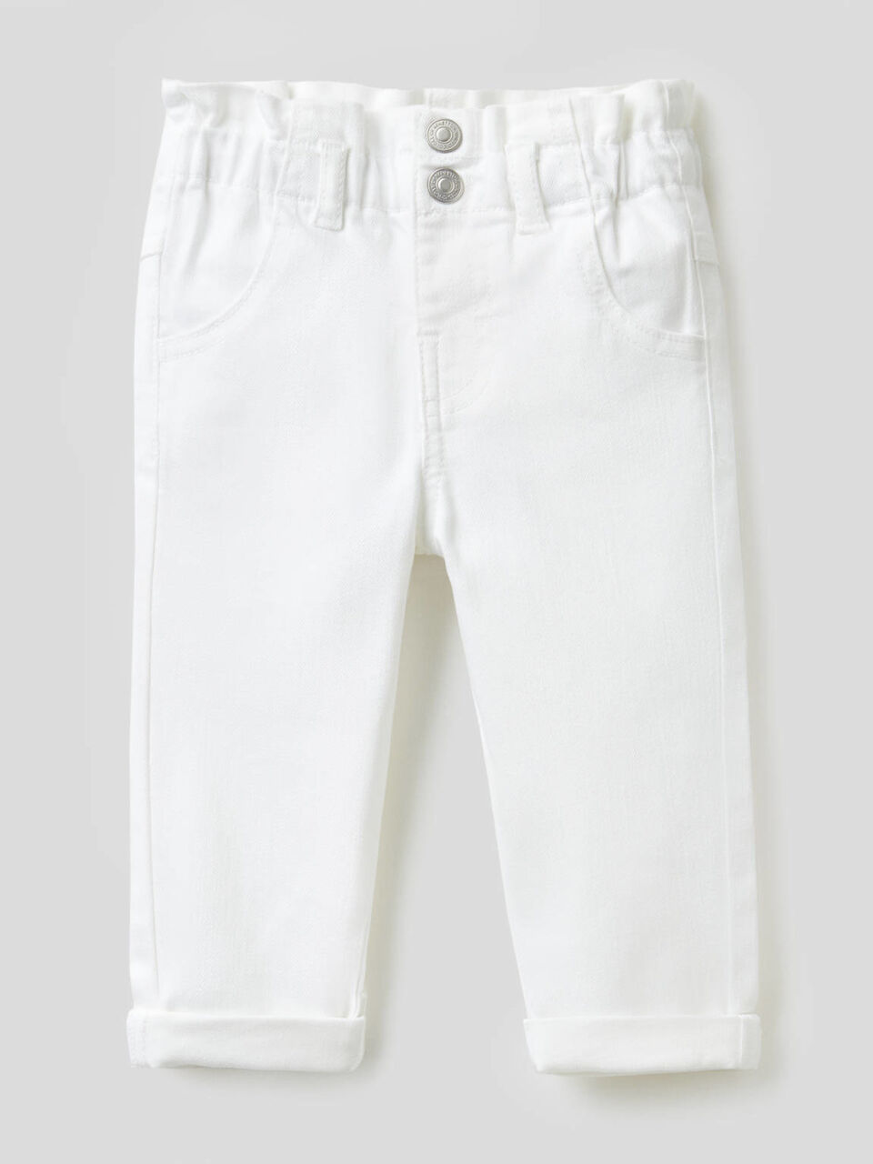 Pantalon paper bag en tissu stretch image number 1
