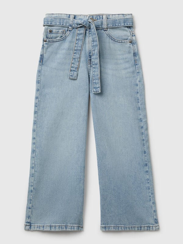 Wide fit jeans with sash Junior Girl