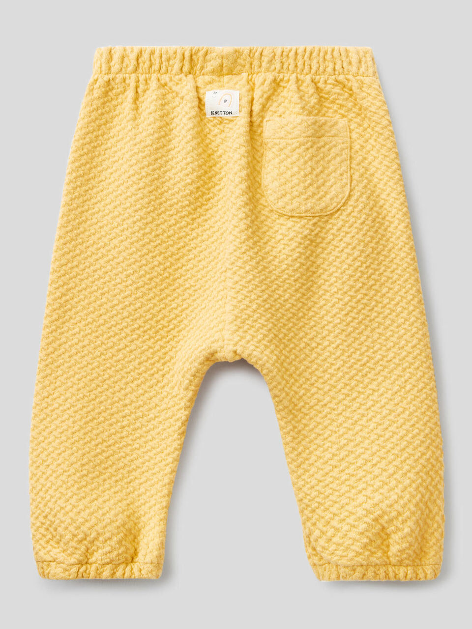 Pantaloni in cotone bio stretch lavorato image number 2