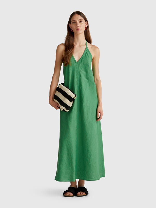 Vestito lungo in puro lino Donna