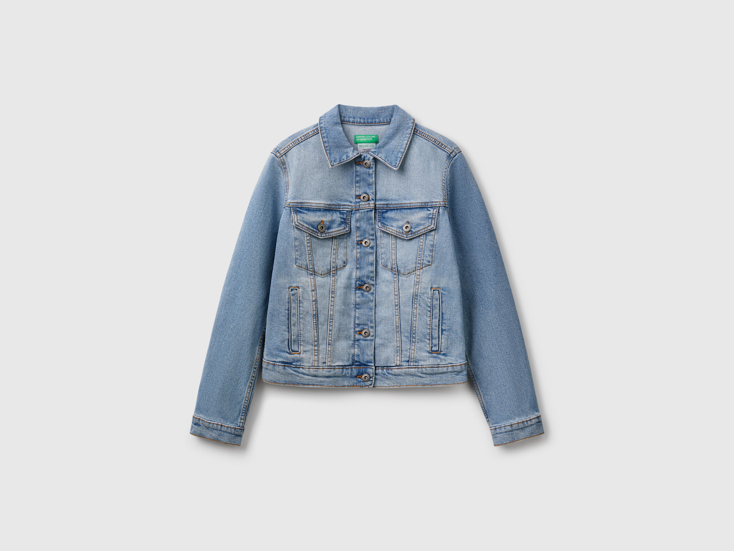 期間限定・お買い得商品: |産地直送 Rider denim jacket - Light Blue | Benetton トップス