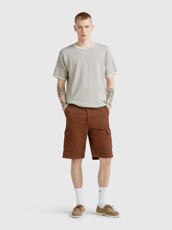 Shorts cargo in misto cotone Uomo