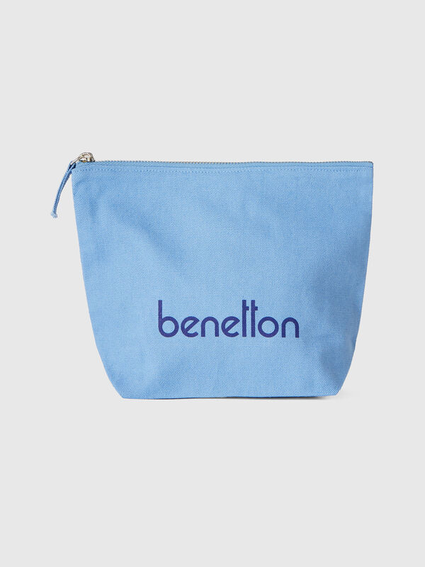 Light blue clutch in pure cotton