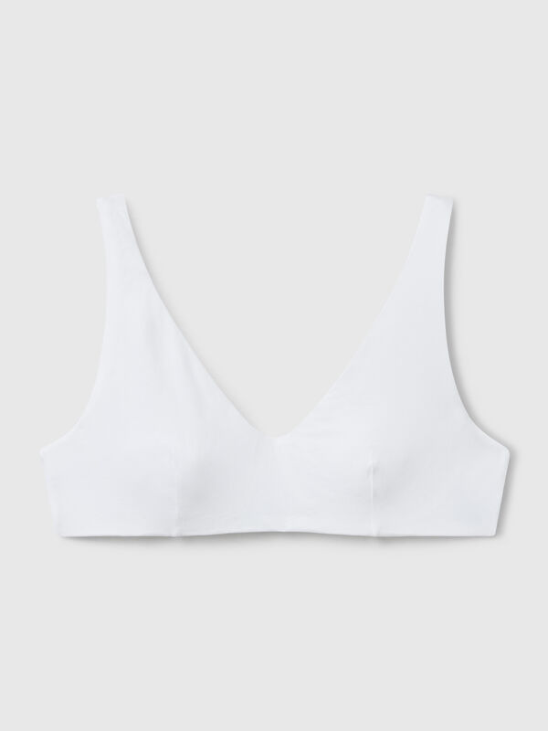 Bra with underwire in stretch cotton Women