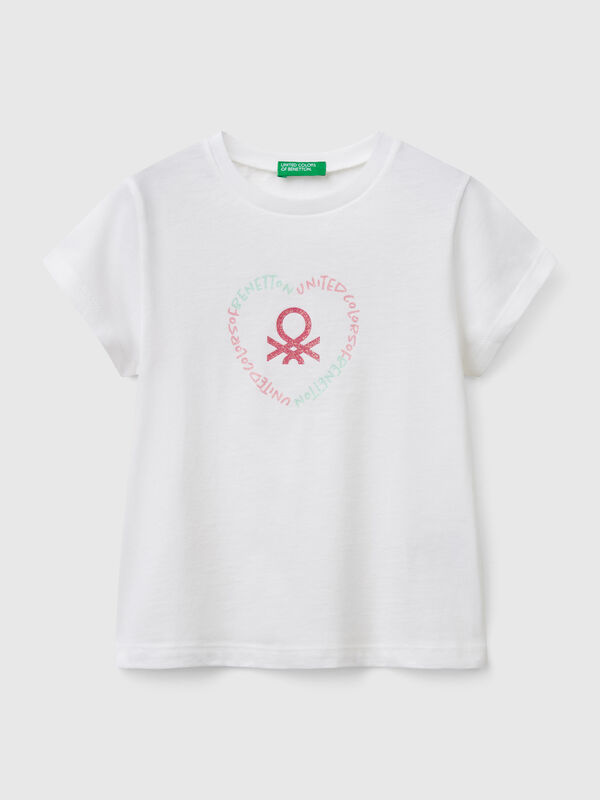 T-shirt imprimé paillettes Filles