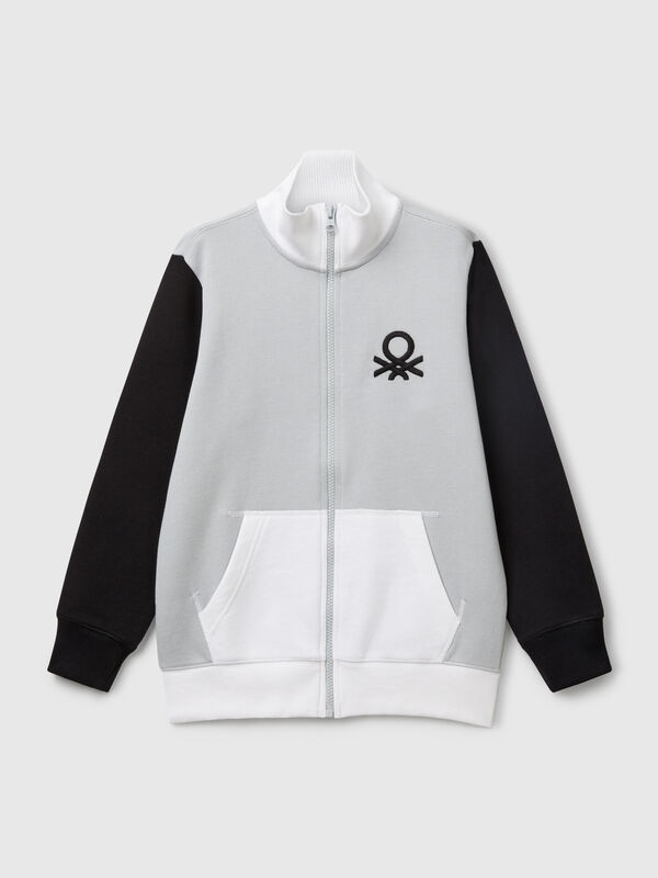 Pure cotton sweatshirt with zipper Junior Boy