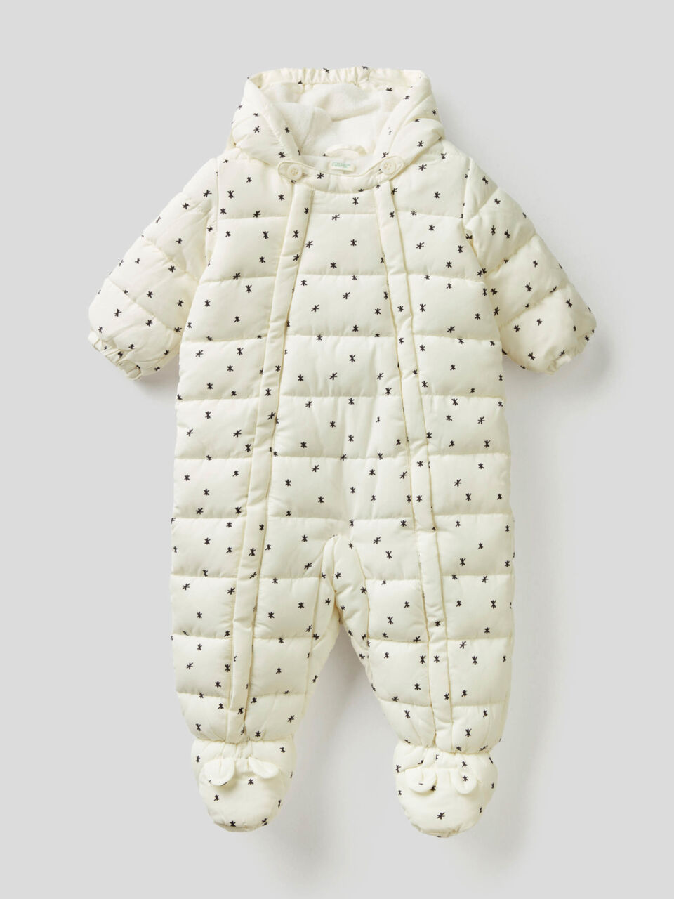Padded jumpsuit with micro print image number 1