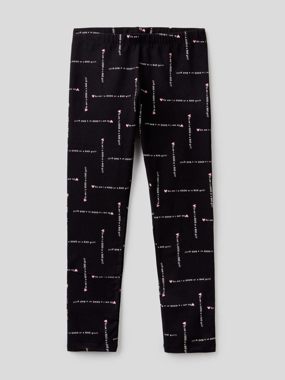 Leggings stampati in cotone stretch image number 1