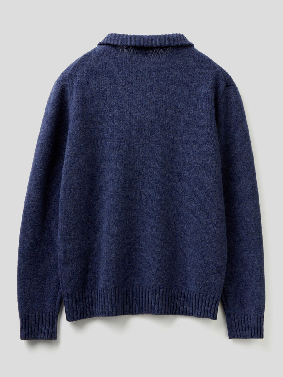 Maglia con collo zippato in pura lana image number 2