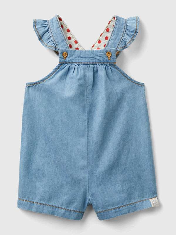 Chambray dungarees with flaps New Born (0-18 months)