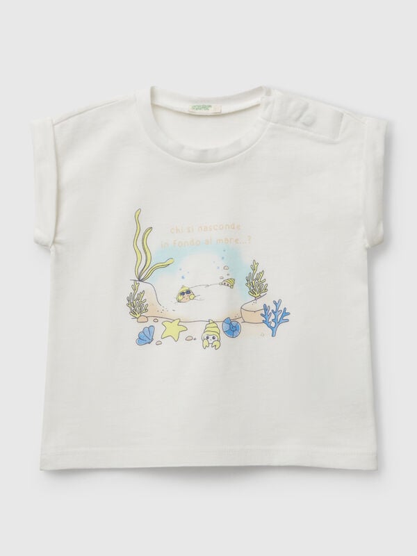 T-shirt a manica corta con stampa Baby