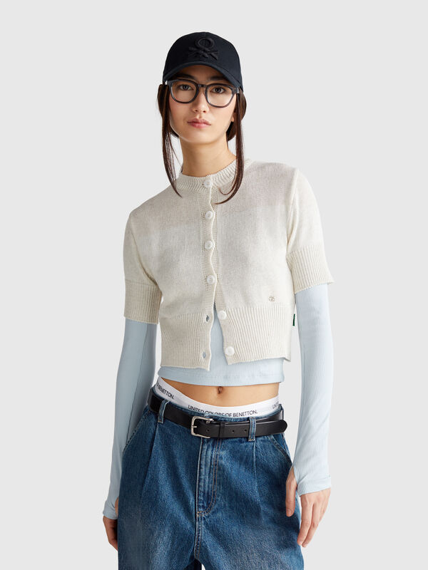 Cardigan à manches courtes Femme