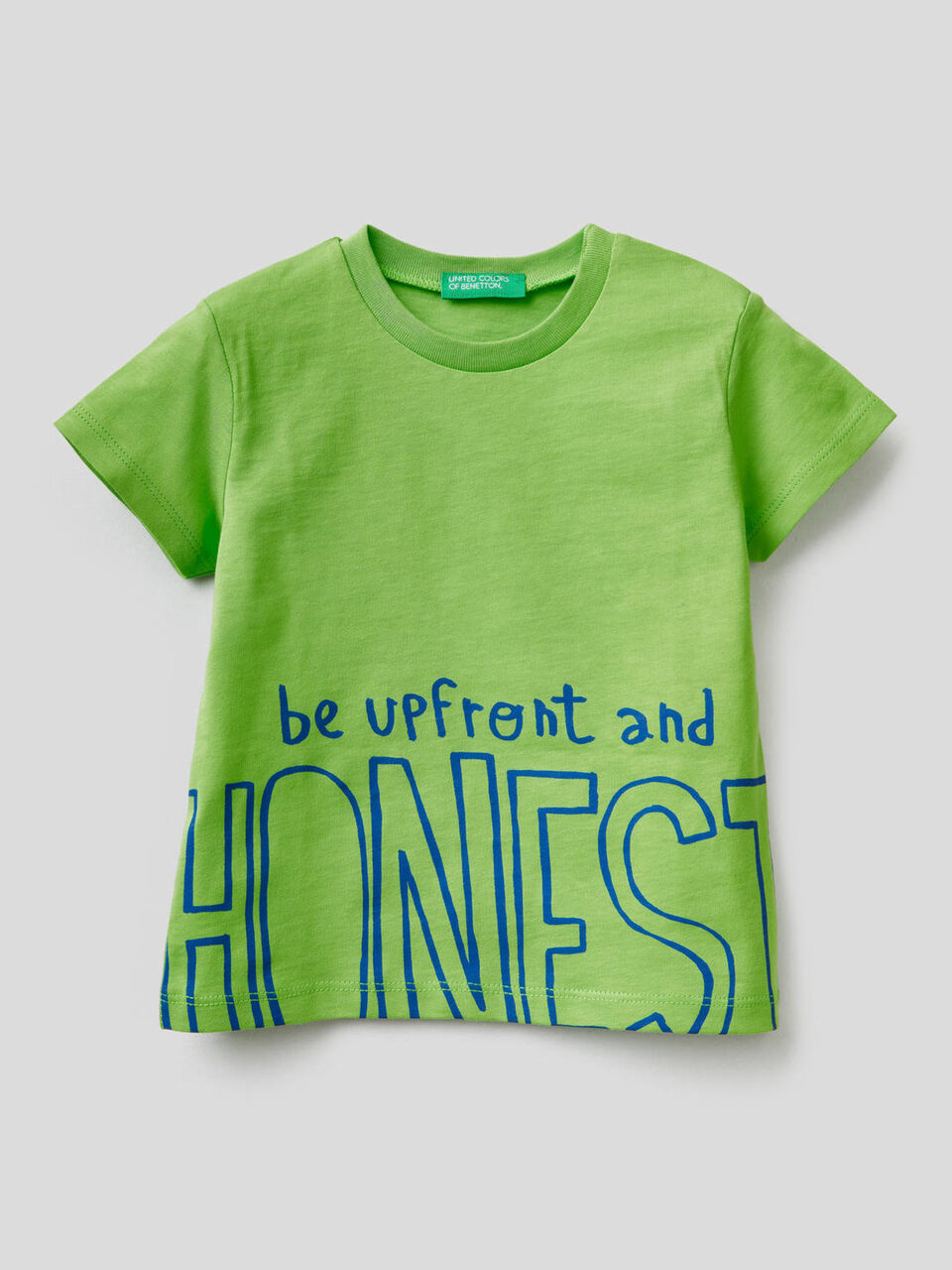 T-shirt in cotone con slogan image number 1