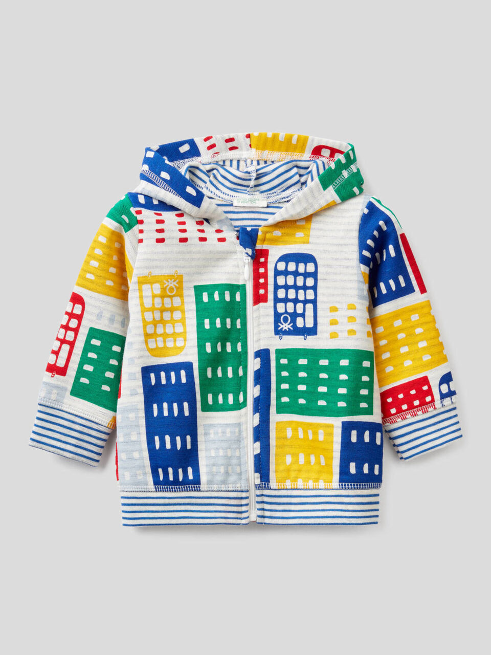 Hoodie in stretch organic cotton image number 1