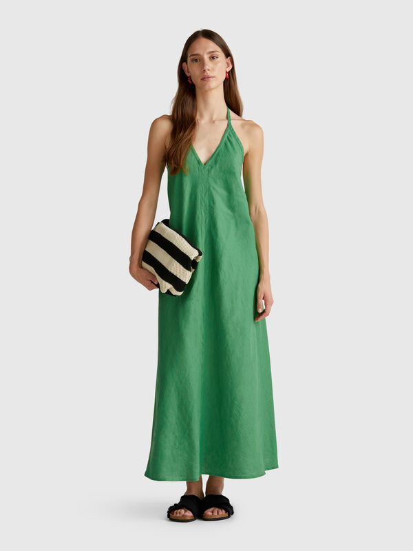 Robe longue en pur lin Femme