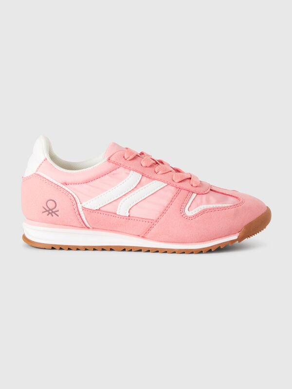 Sneakers in nylon e tessuto scamosciato Bambino