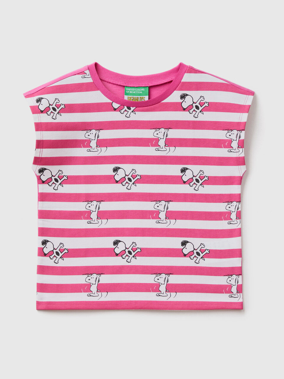 Snoopy-T-Shirt mit Streifen