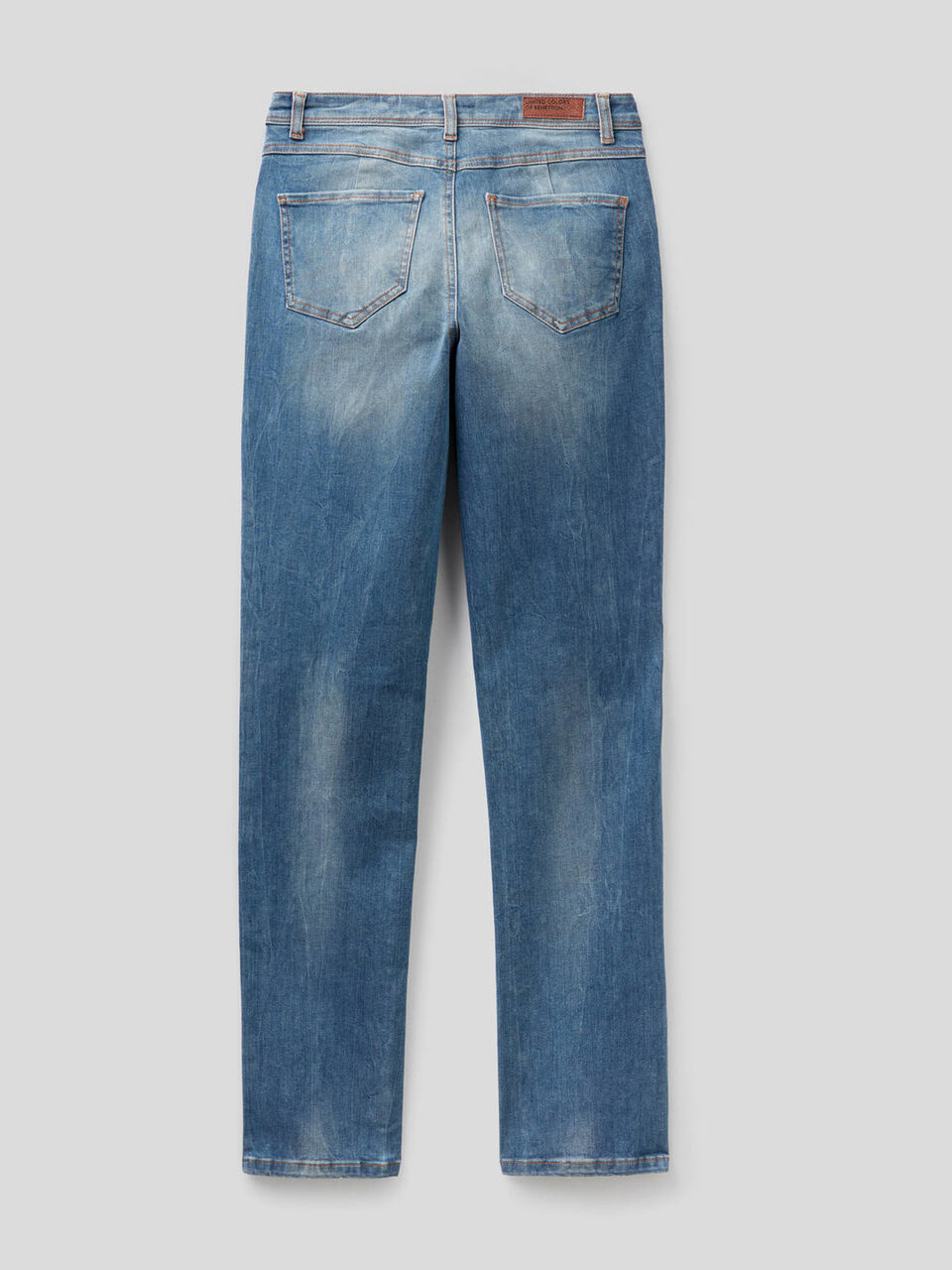 Jeans gamba dritta in denim stretch image number 2