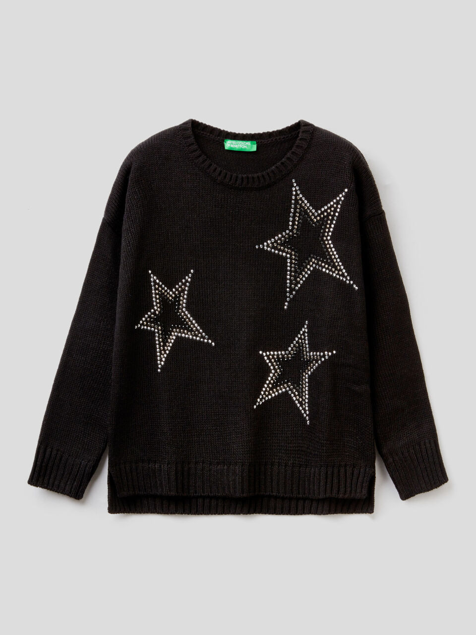 Maglia tricot con borchiette image number 1