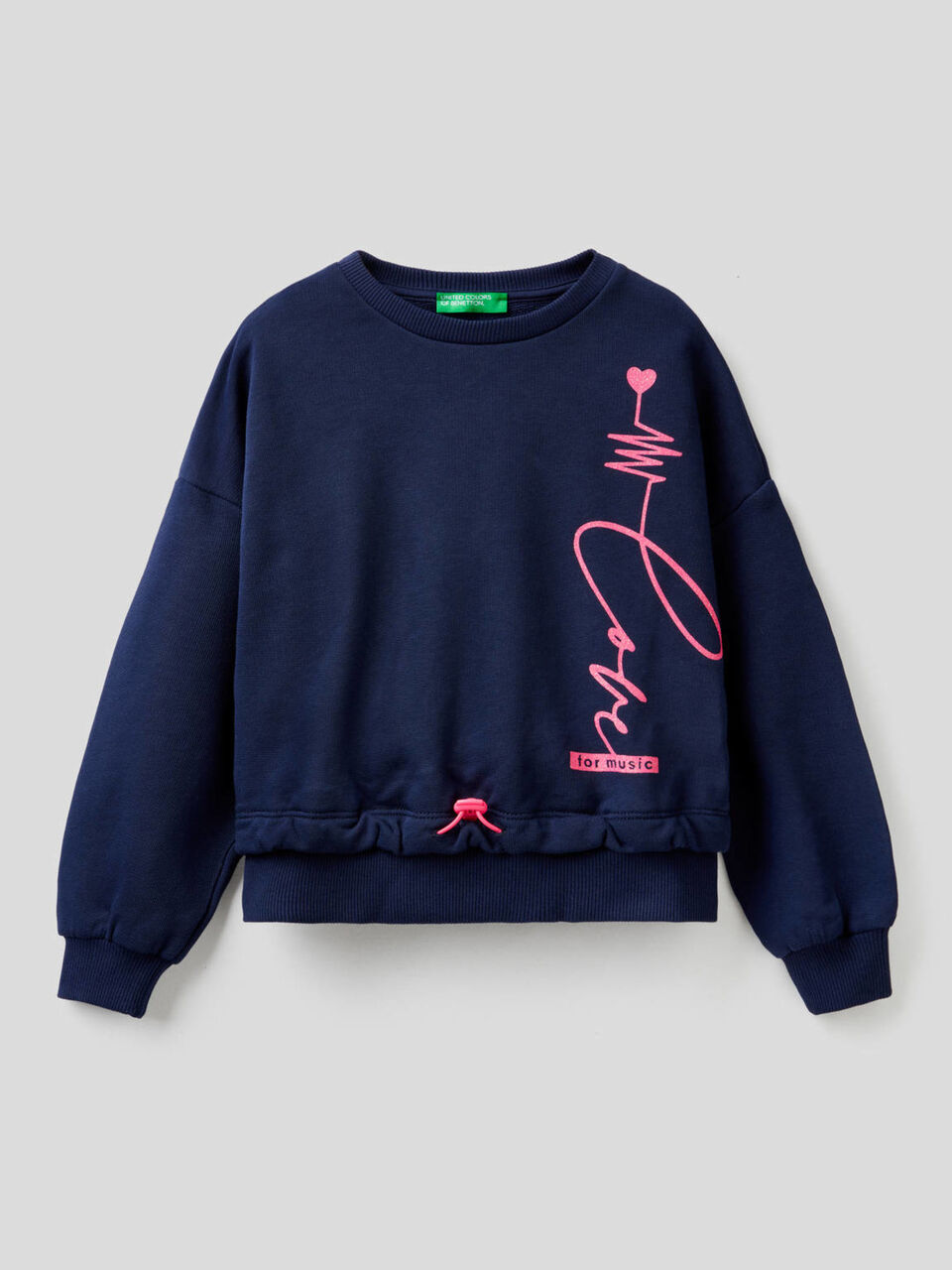 Cropped-Sweatshirt mit glitzerndem Print image number 1