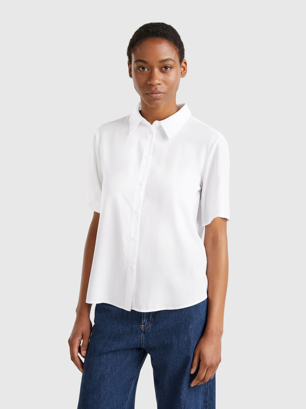 Chemise manches 3/4 en viscose Femme