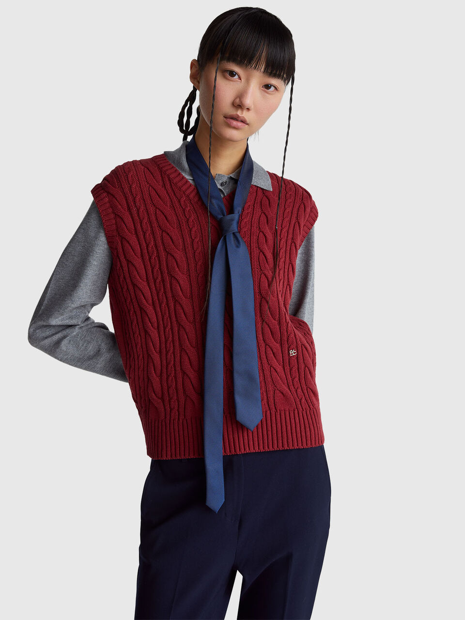 S/L V NECK SWEATER Femme image number null