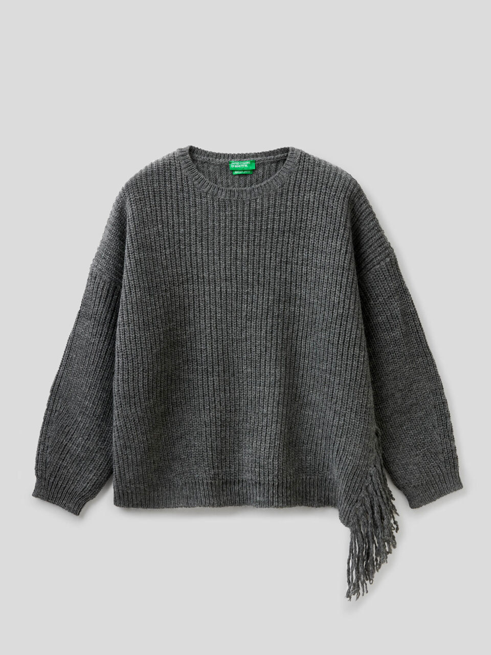 Maglia in misto lana con frange image number 1