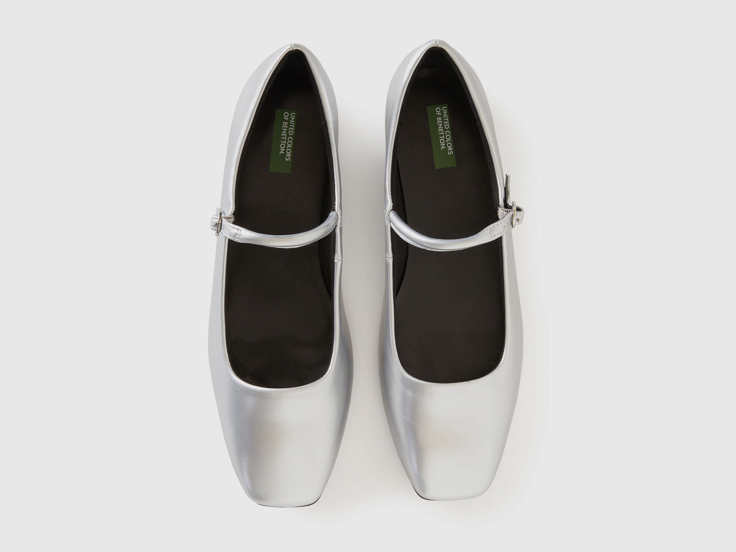 Ballerine con cinturino Argento Benetton