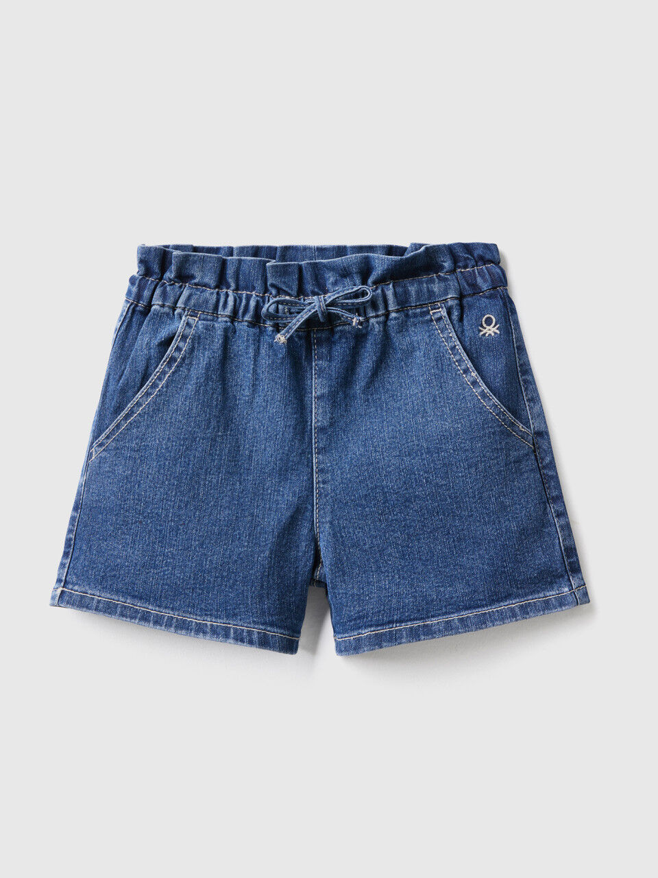 Shorts paperbag in denim "Eco-Recycle"