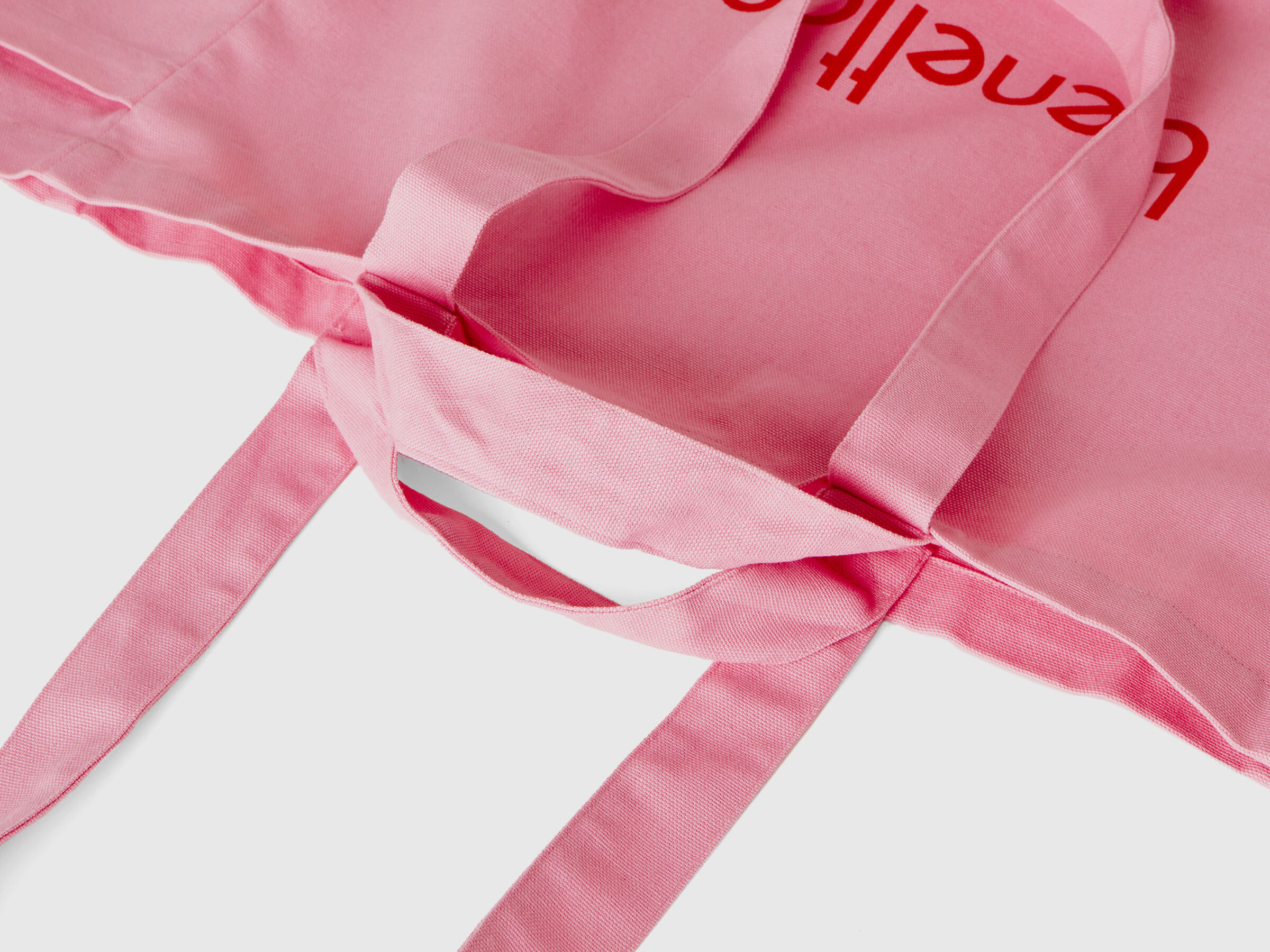 Pink tote bag in pure cotton image number 3