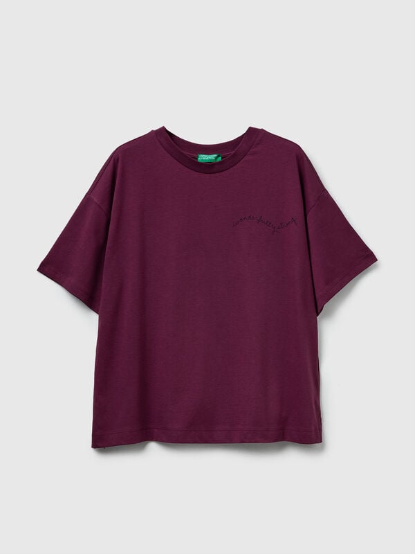 T-Shirt mit Slogan-Print Damen