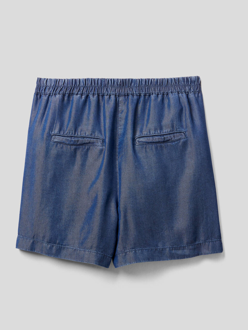 Flowy denim look shorts image number 2