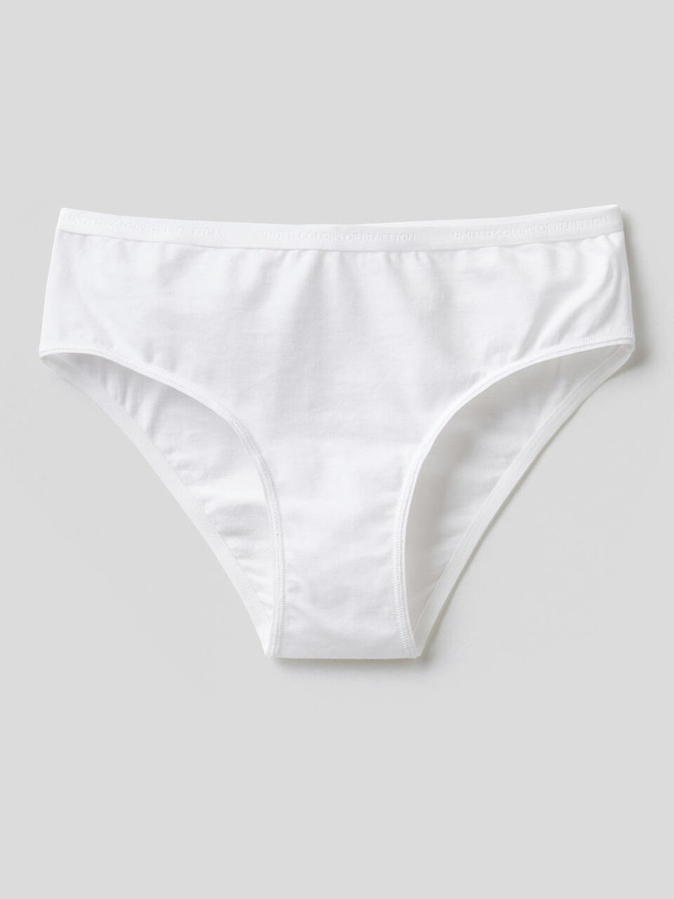 Slip fianco alto in cotone stretch image number 1
