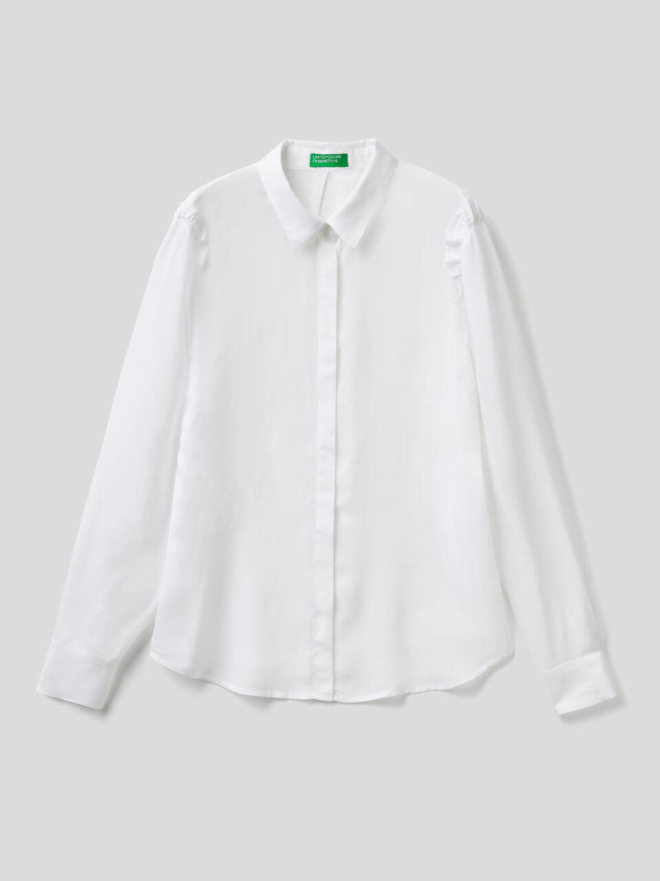Camicia fluida con rouches image number 1